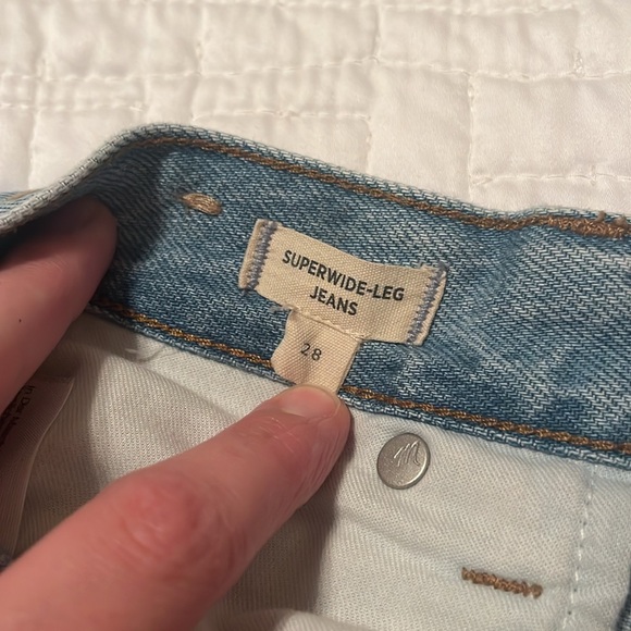 Madewell Super Wide-Leg Jeans sz 28 - Picture 8 of 9